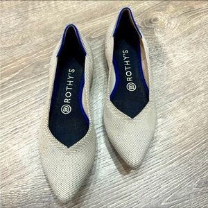 Rothy’s Grey Point Toe Flats Women’s 8